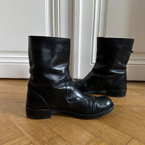 Jean Paul Gaultier Homme 80s Buckled Black Leather Boots