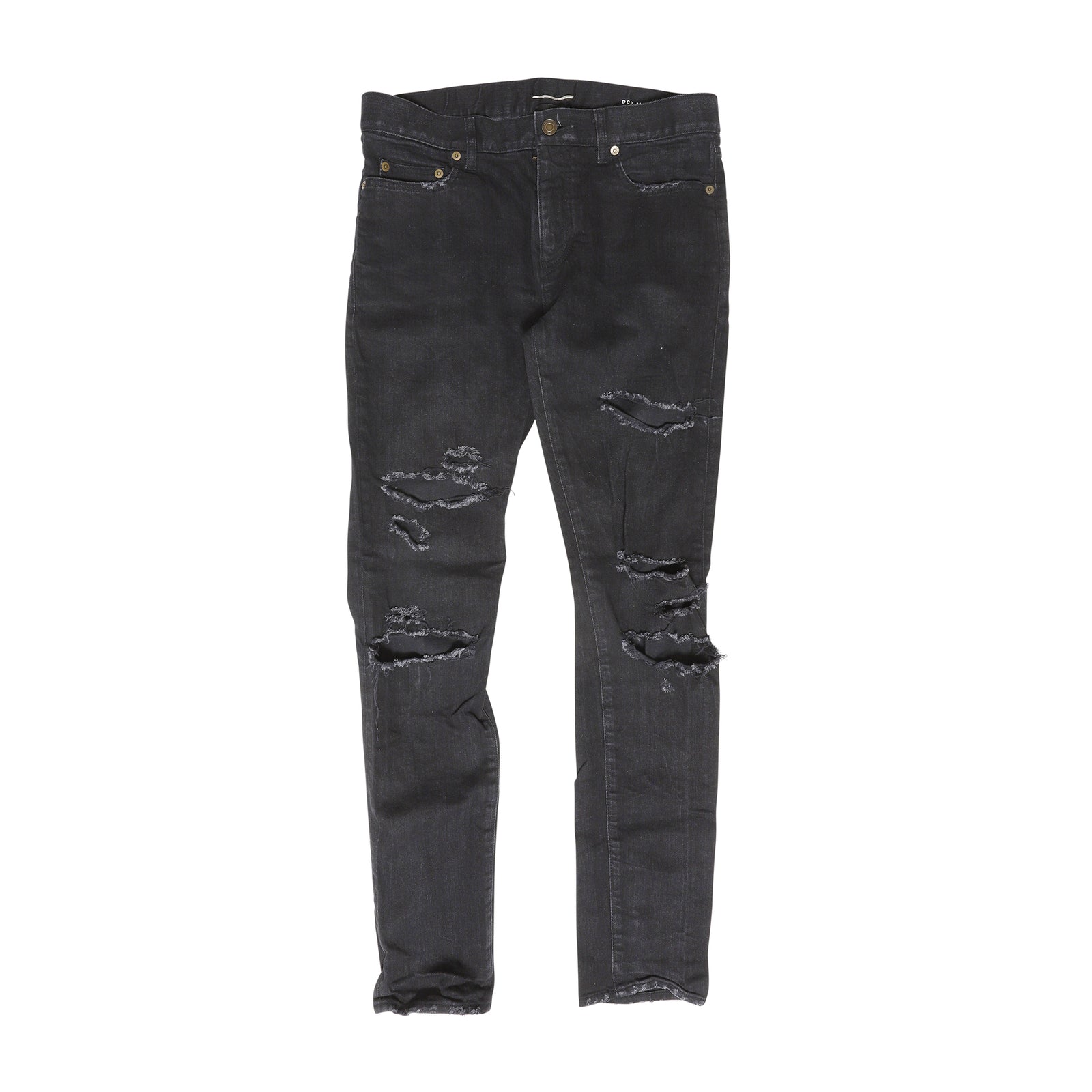 Saint Laurent Paris AW15 Black D02 Distressed Denim