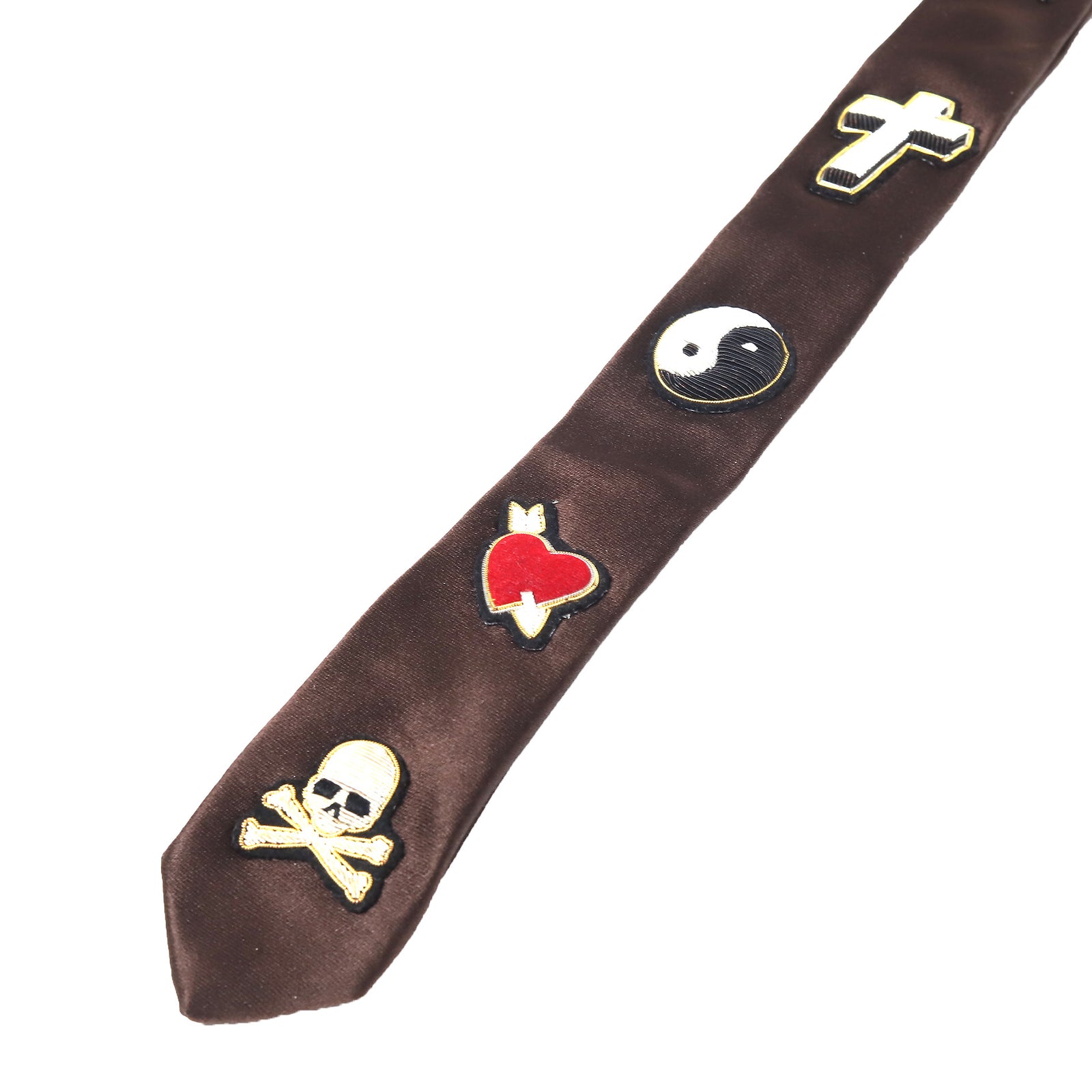 Mastermind Japan Embroidered Silk Tie