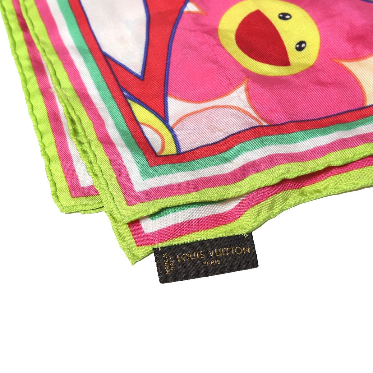 Louis Vuitton 2010 Takashi Murakami Cosmic Blossom Silk Scarf