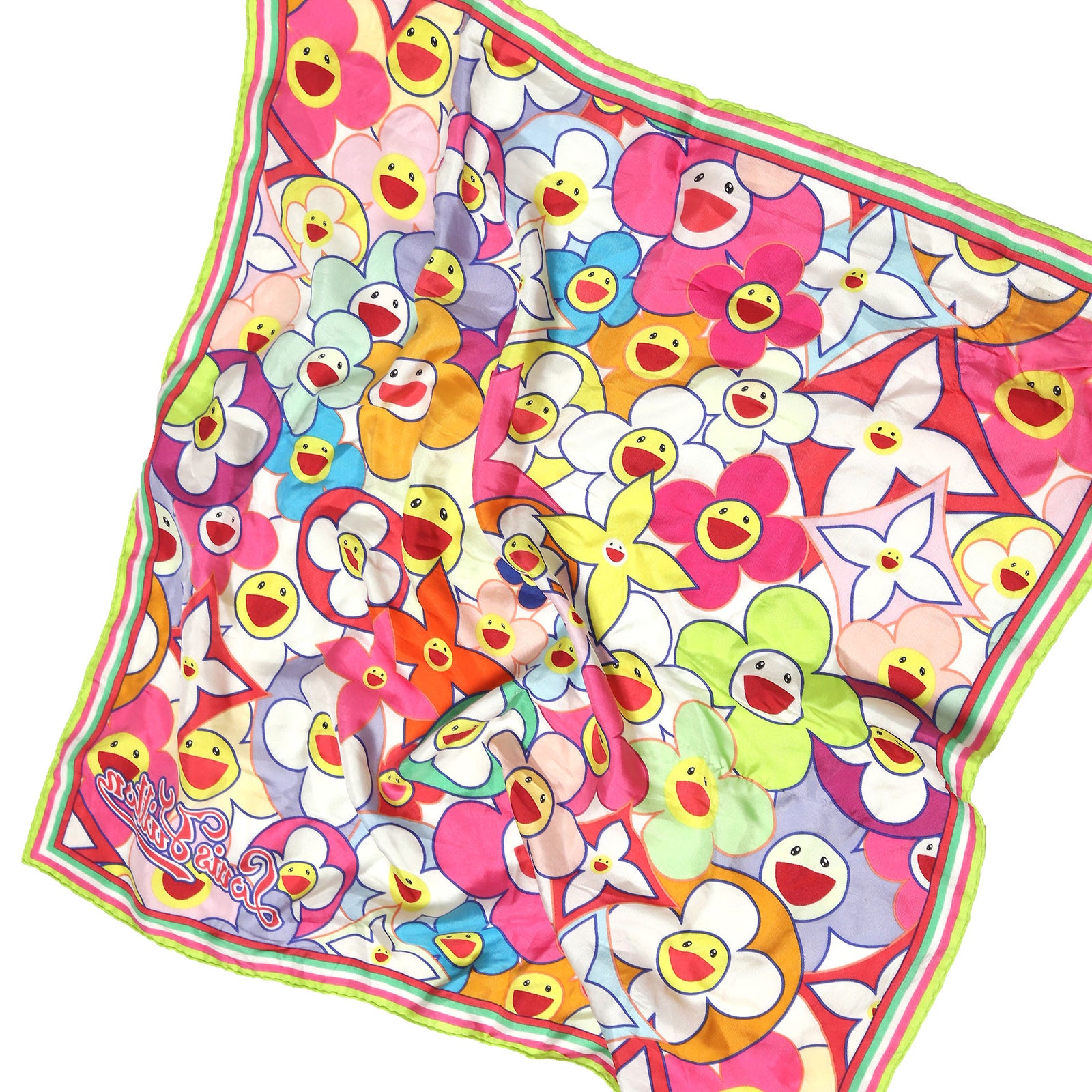 Louis Vuitton 2010 Takashi Murakami Cosmic Blossom Silk Scarf