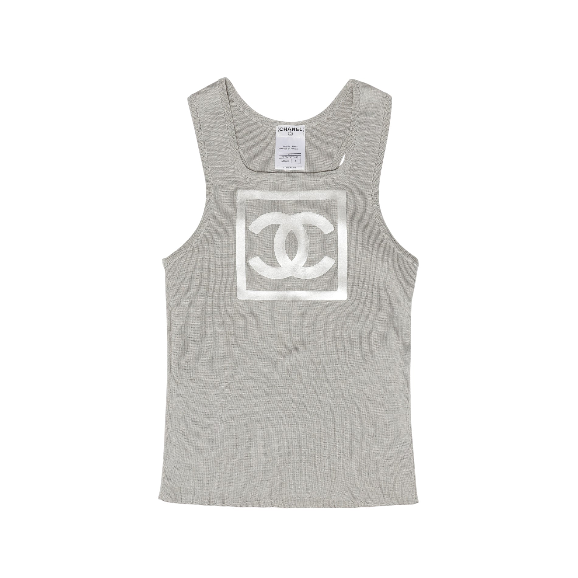 Chanel SS01 Sport CC Logo Sleeveless Shirt