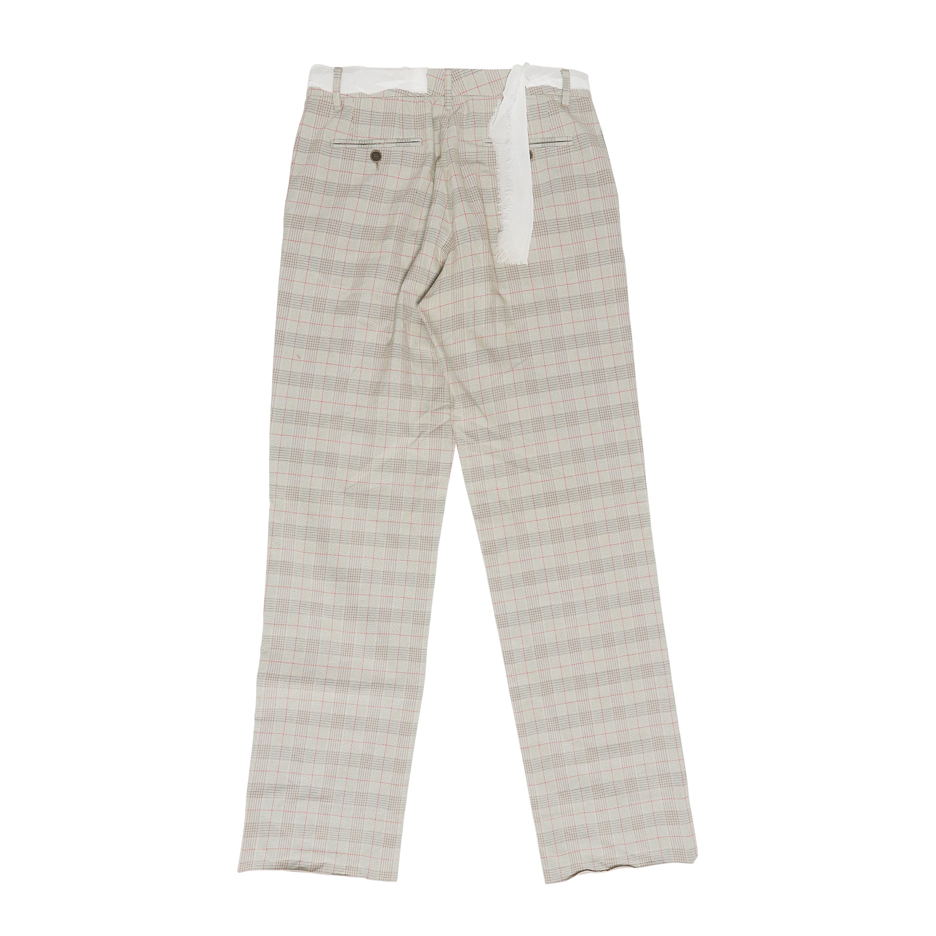 Maison Martin Margiela SS06 Tull Belted Reconstructed Plaid Pants