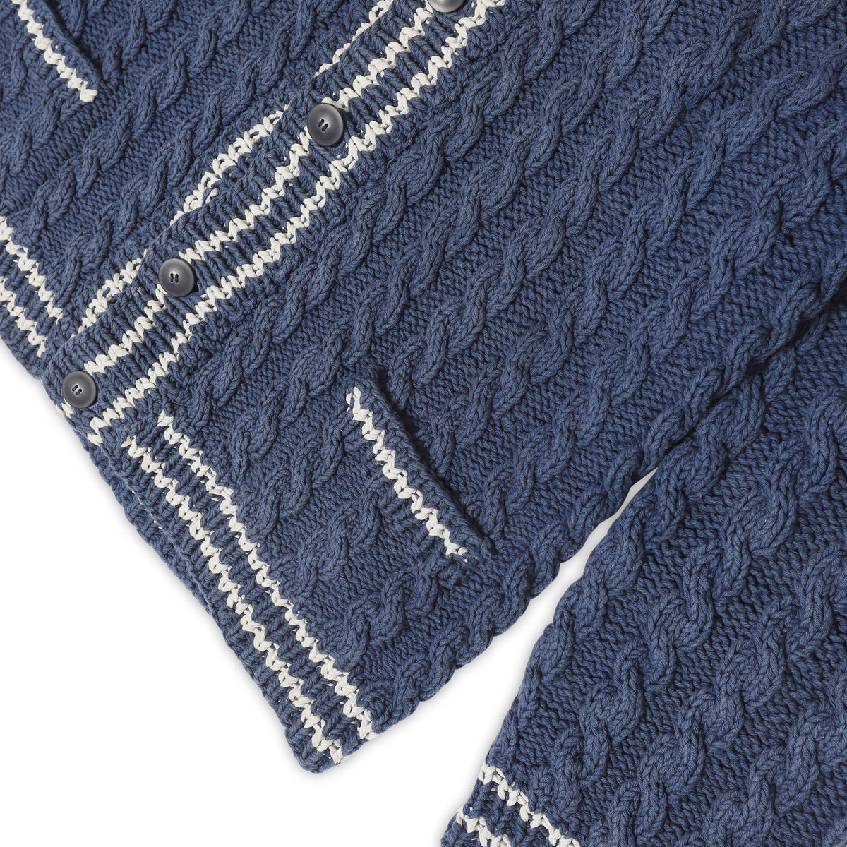 Maison Martin Margiela AW07 Cable Knit Varsity Cardigan