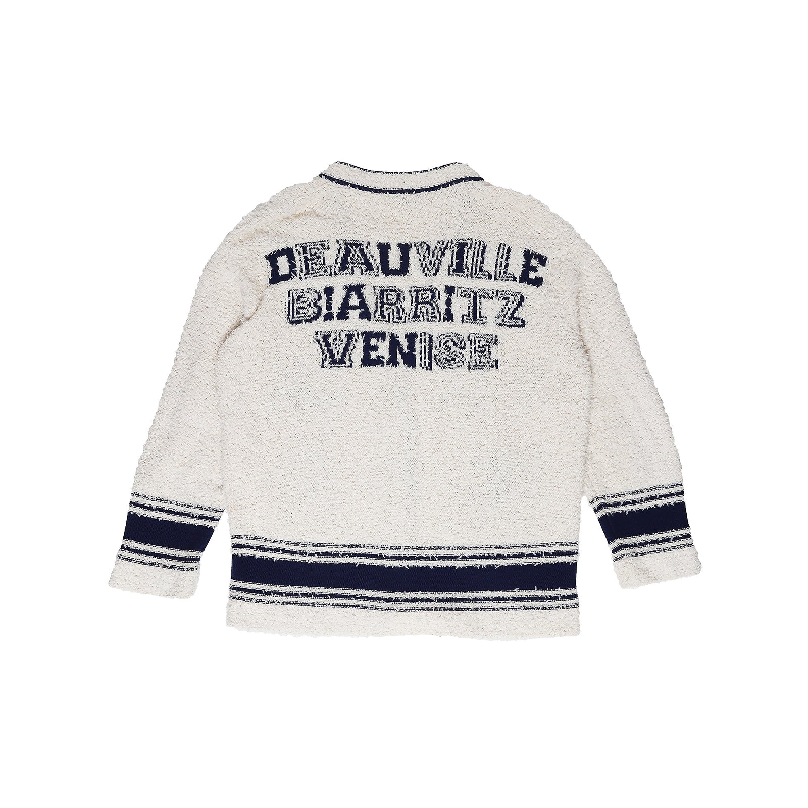 Chanel Pre SS19 Oversized Boucle Varsity Cardigan