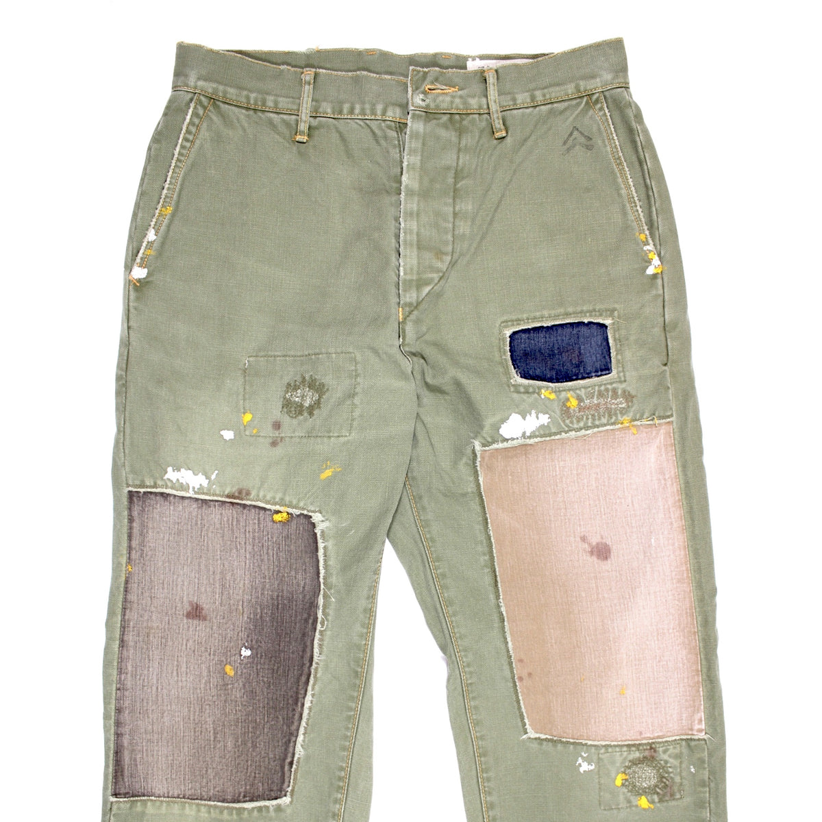 Kapital Military Patchwork Paint Splatter Pants