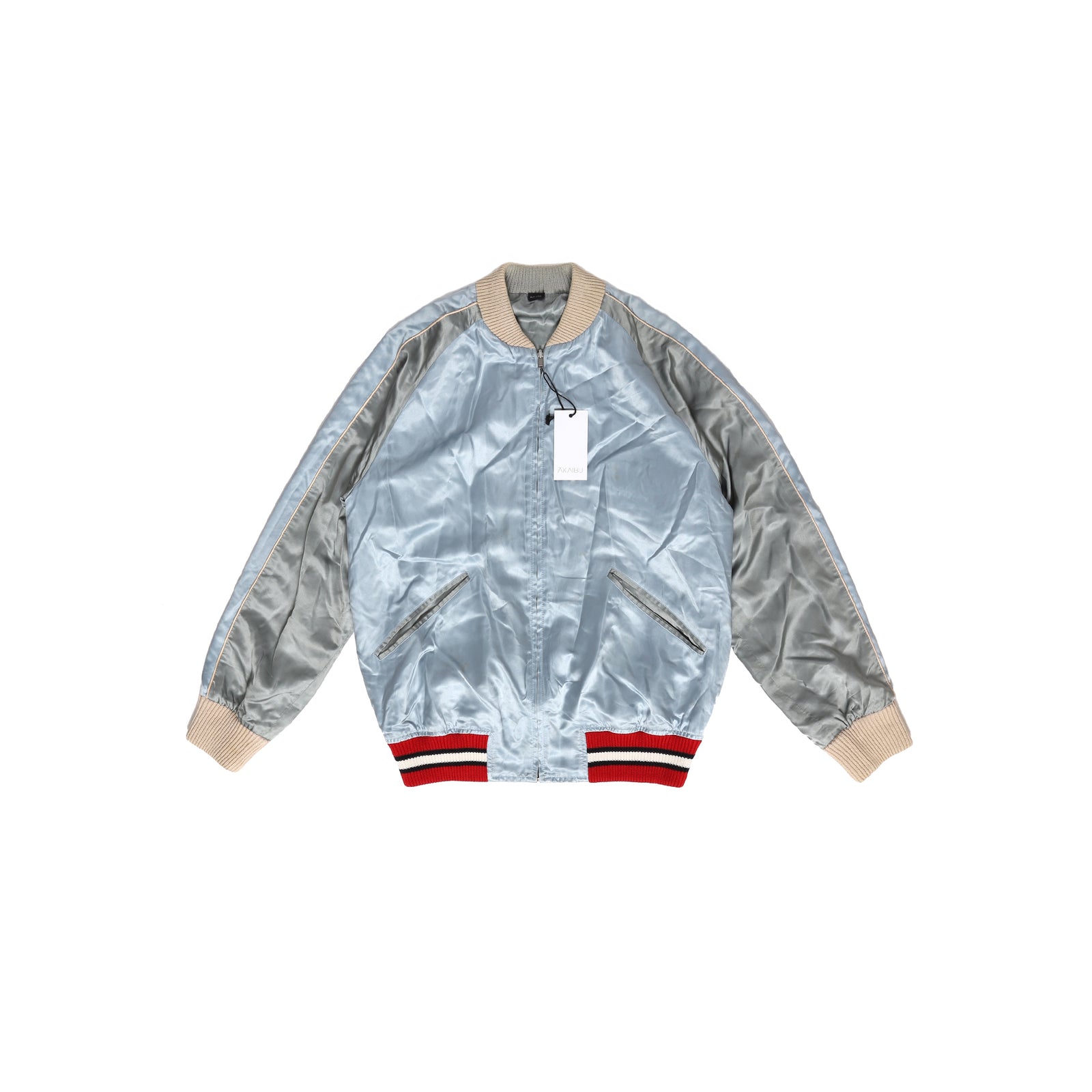 Gucci SS16 Reversible Eagle Embroidered Satin Bomber Jacket