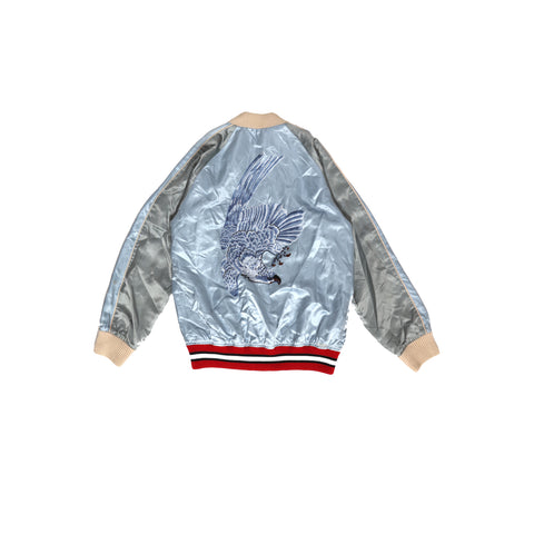 Gucci SS16 Reversible Eagle Embroidered Satin Bomber Jacket