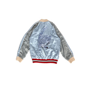 Gucci SS16 Reversible Eagle Embroidered Satin Bomber Jacket
