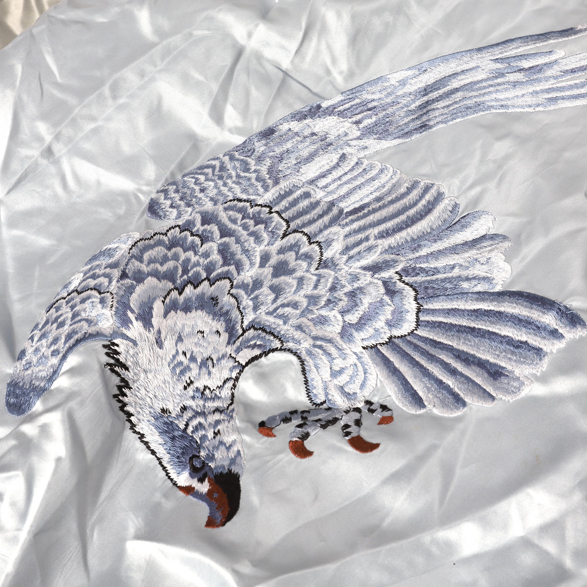 Gucci SS16 Reversible Eagle Embroidered Satin Bomber Jacket