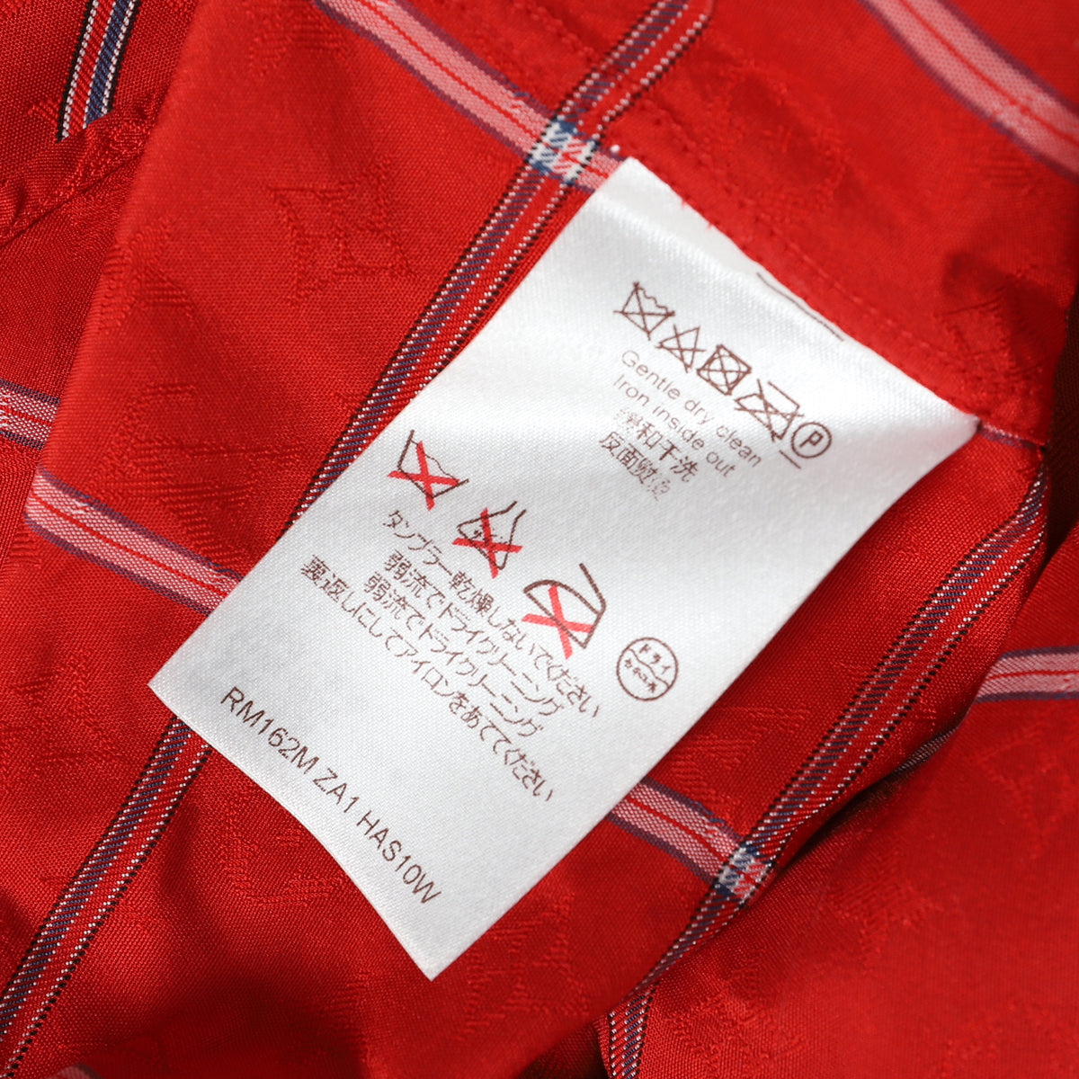 Louis Vuitton FW16 Red Monogram Silk Short Sleeve
