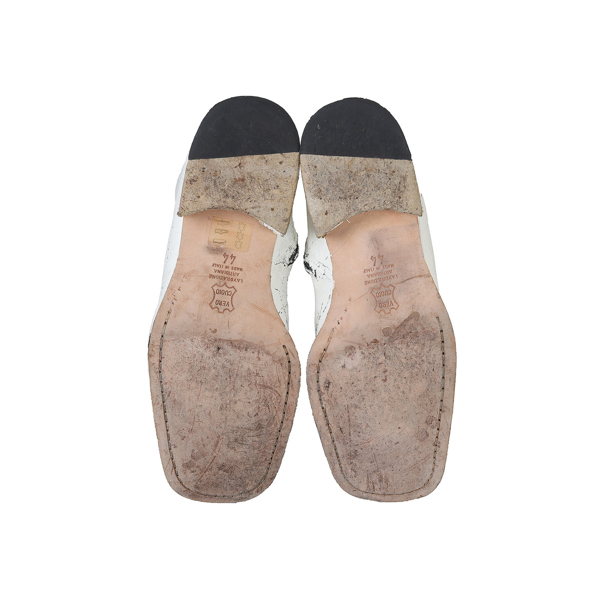 Maison Martin Margiela 2002 Artisanal Hand Painted Square Toe Boots