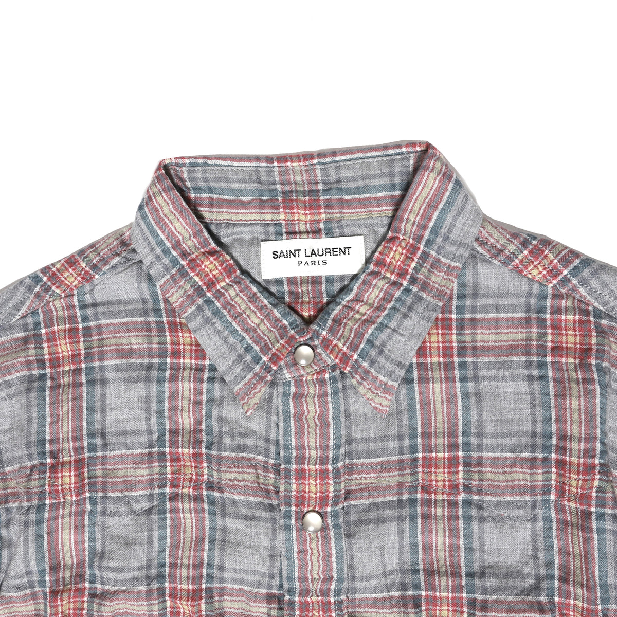 Saint Laurent Paris SS16 Surf Sound Plaid Shirt