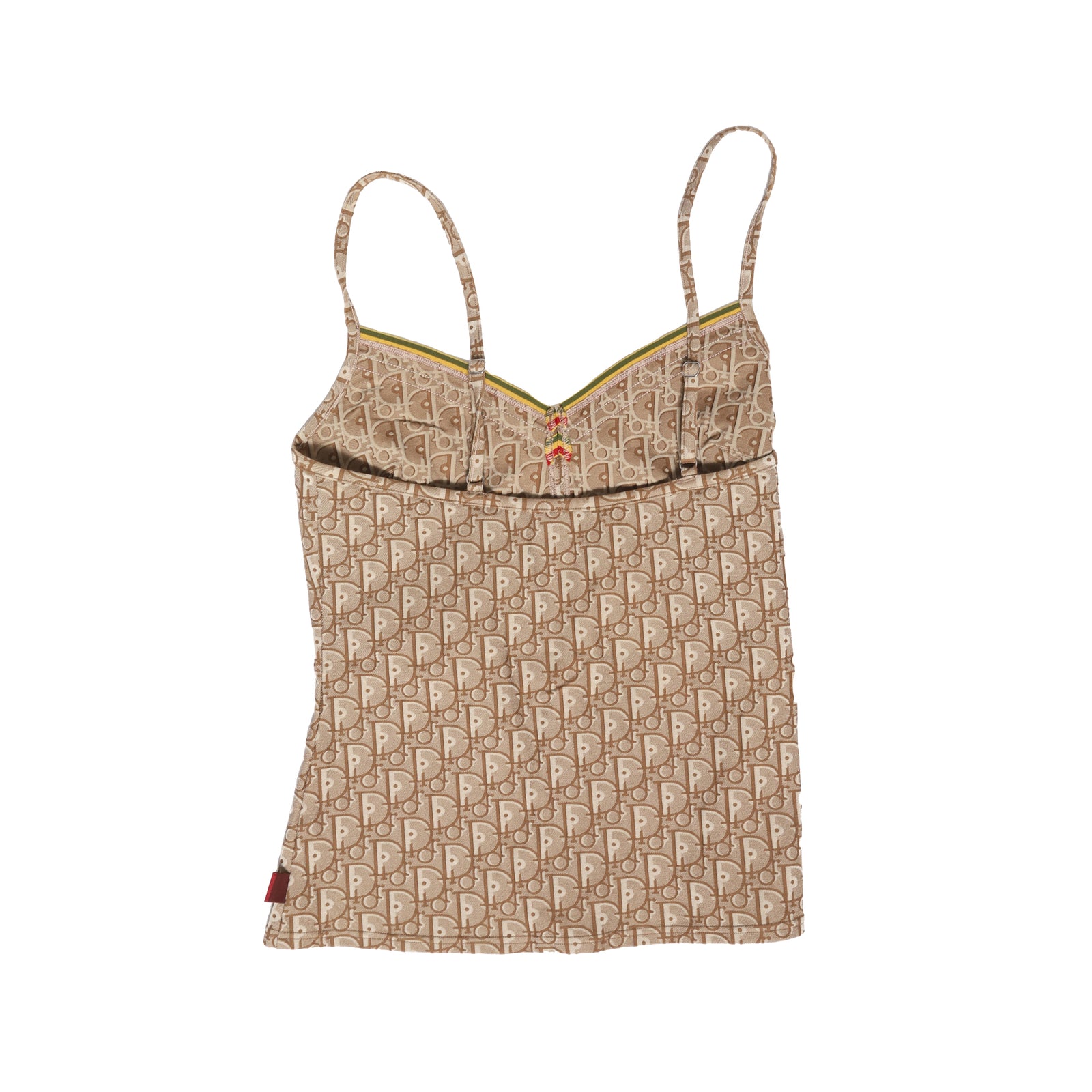 Christian Dior by John Galliano SS04 Monogram Rasta Spagetti Top