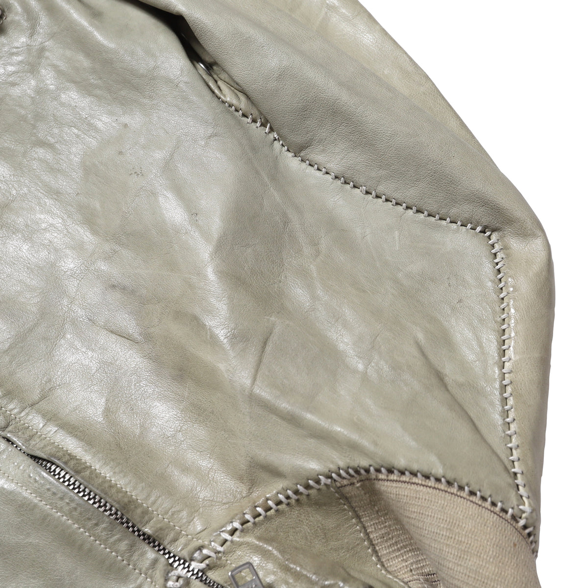 Carol Christian Poell Scarstitch Flight Bomber Leather Jacket