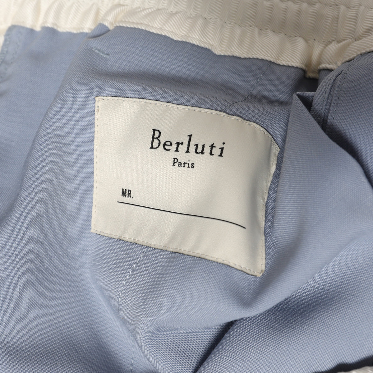 Berluti SS18 by Haider Ackermann Baby Blue Track Pants