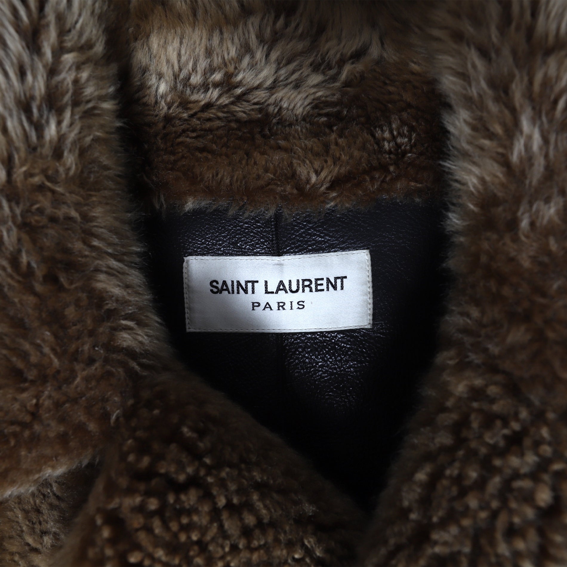 Saint Laurent Paris FW16 Shearling Fur Double Breasted Sample Coat