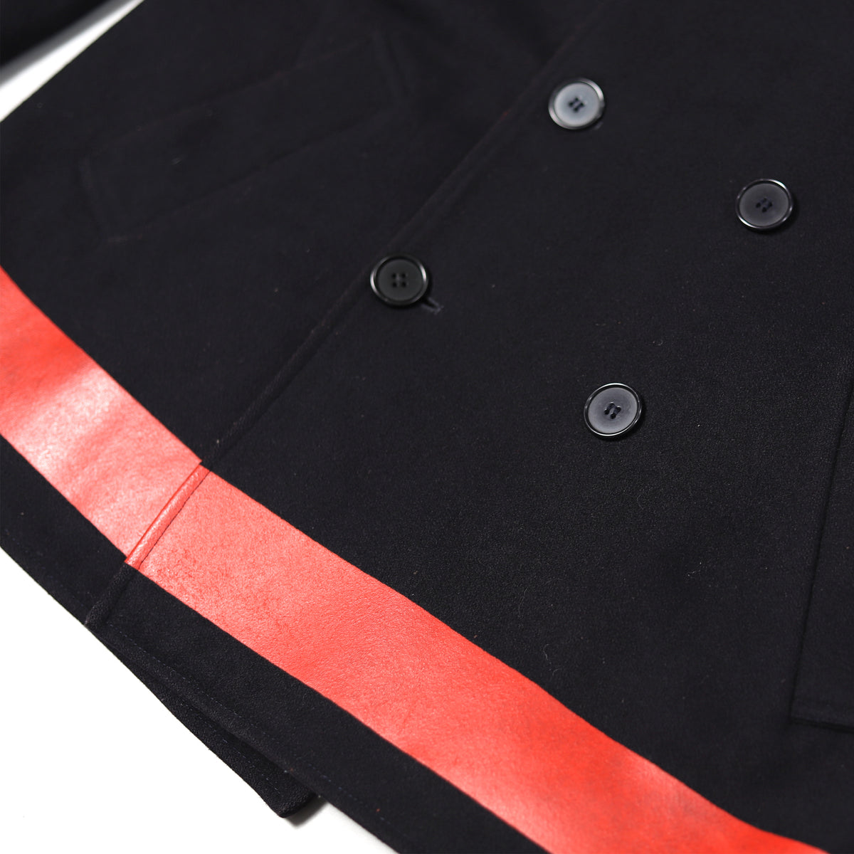 Helmut Lang AW97 Resin Stripe Wool Coat