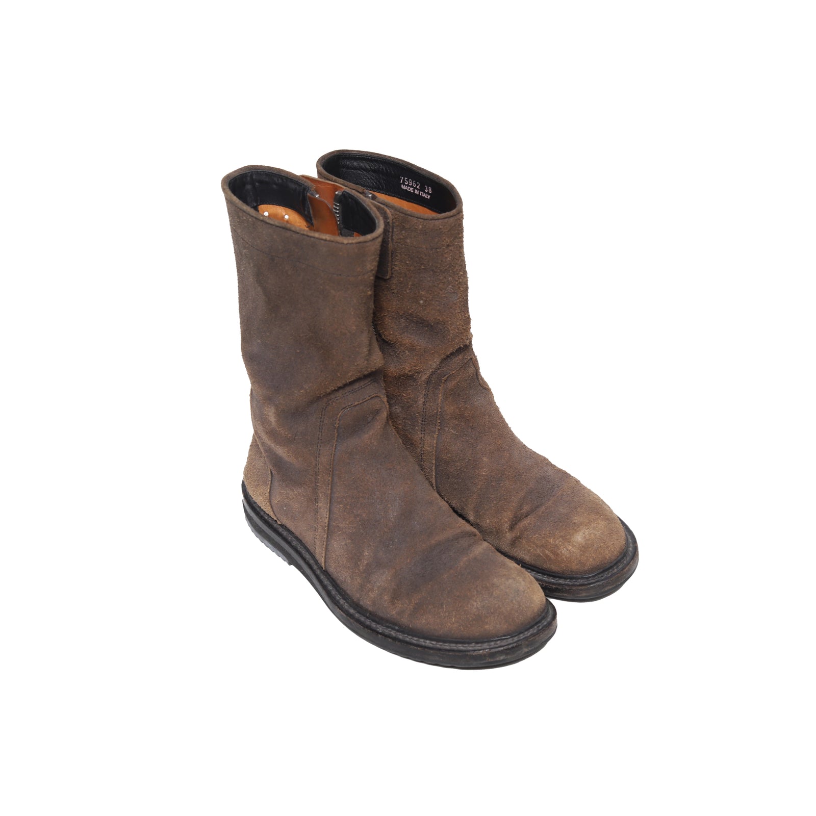 Rick Owens Blistered Leather Creeper Boots