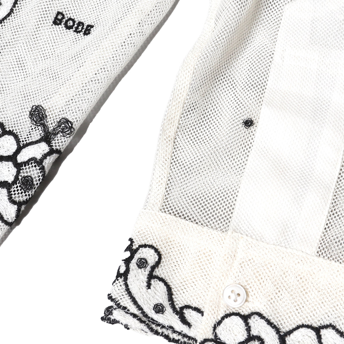 Bode FW20 Sheer Embroidered Shirt