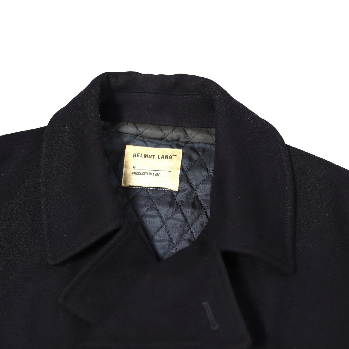 Helmut Lang AW97 Resin Stripe Wool Coat