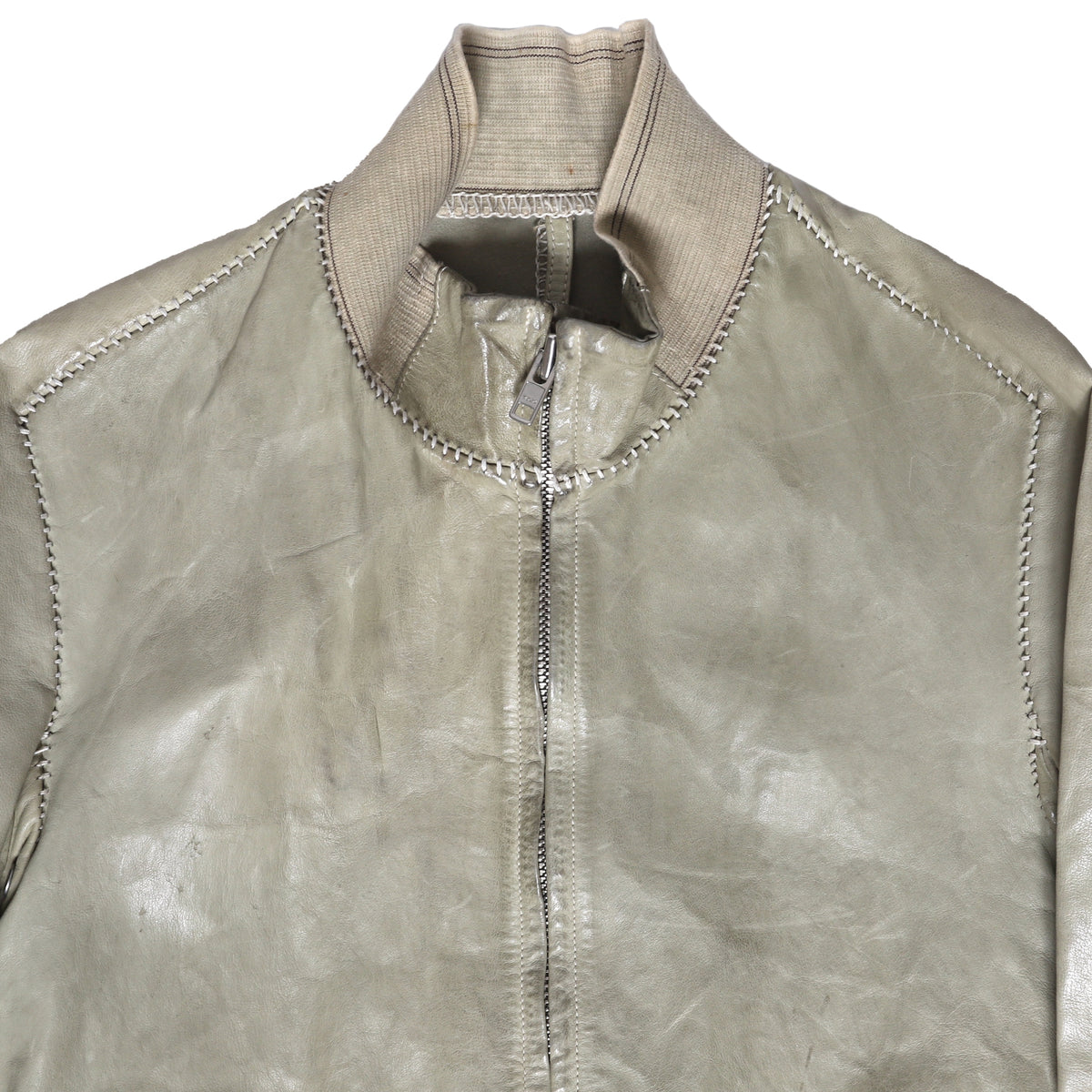 Carol Christian Poell Scarstitch Flight Bomber Leather Jacket