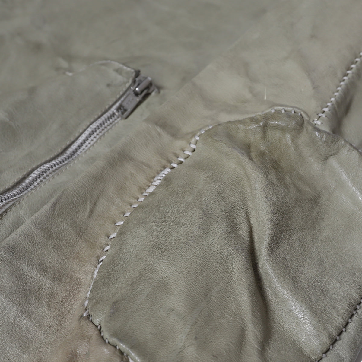 Carol Christian Poell Scarstitch Flight Bomber Leather Jacket