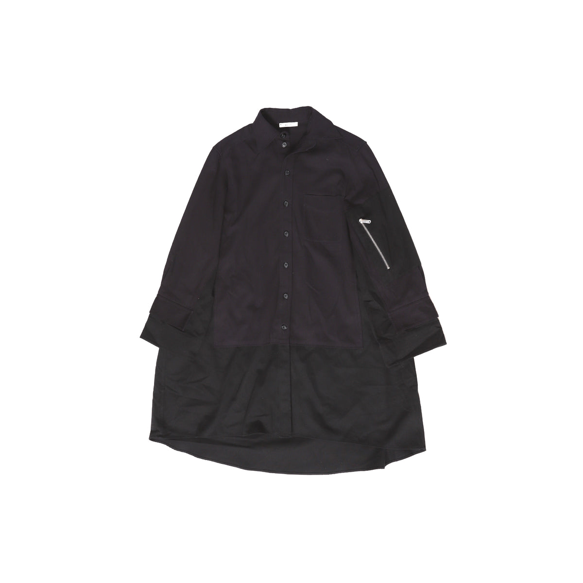 Celine by Phoebe Philo Black Oversized Double Layer Shirt