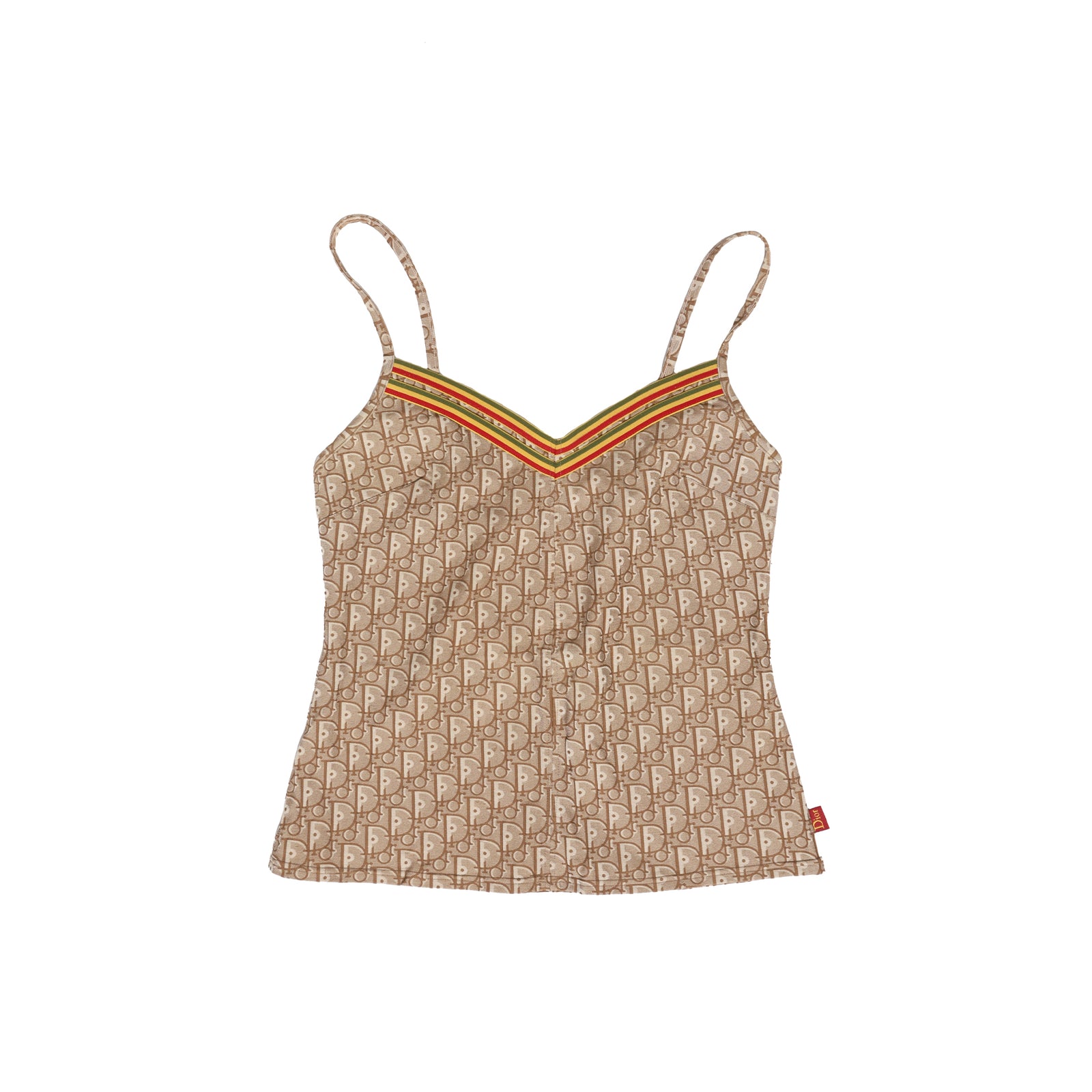 Christian Dior by John Galliano SS04 Monogram Rasta Spagetti Top