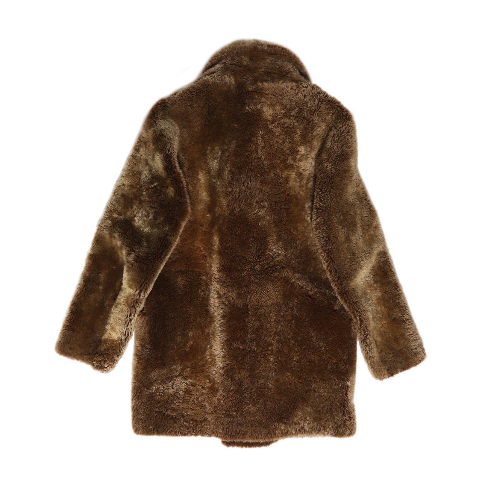 Saint Laurent Paris FW16 Shearling Fur Double Breasted Sample Coat