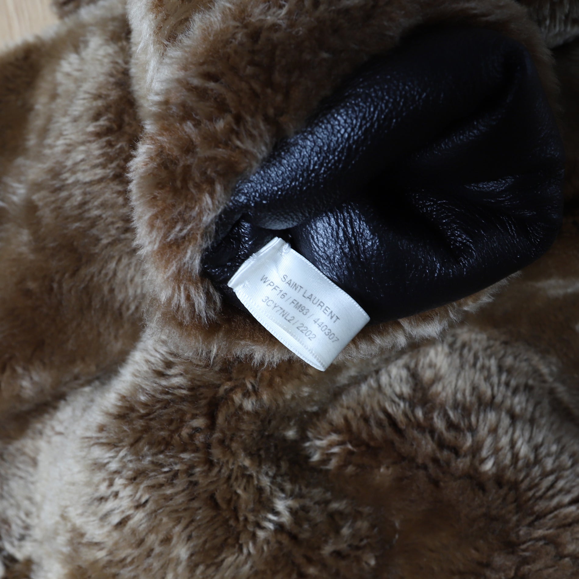 Saint Laurent Paris FW16 Shearling Fur Double Breasted Sample Coat
