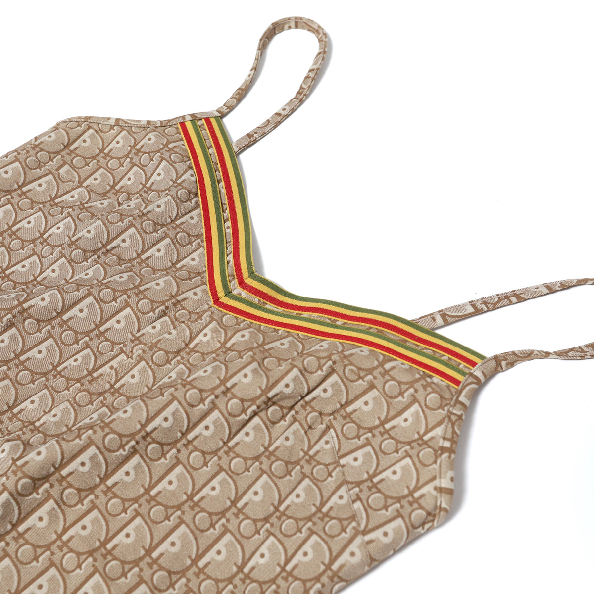 Christian Dior by John Galliano SS04 Monogram Rasta Spagetti Top