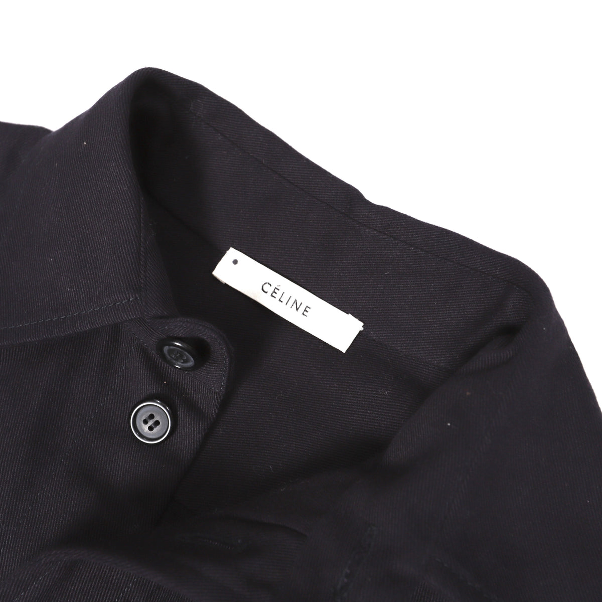 Celine by Phoebe Philo Black Oversized Double Layer Shirt