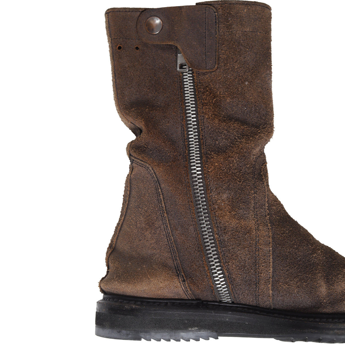 Rick Owens Blistered Leather Creeper Boots