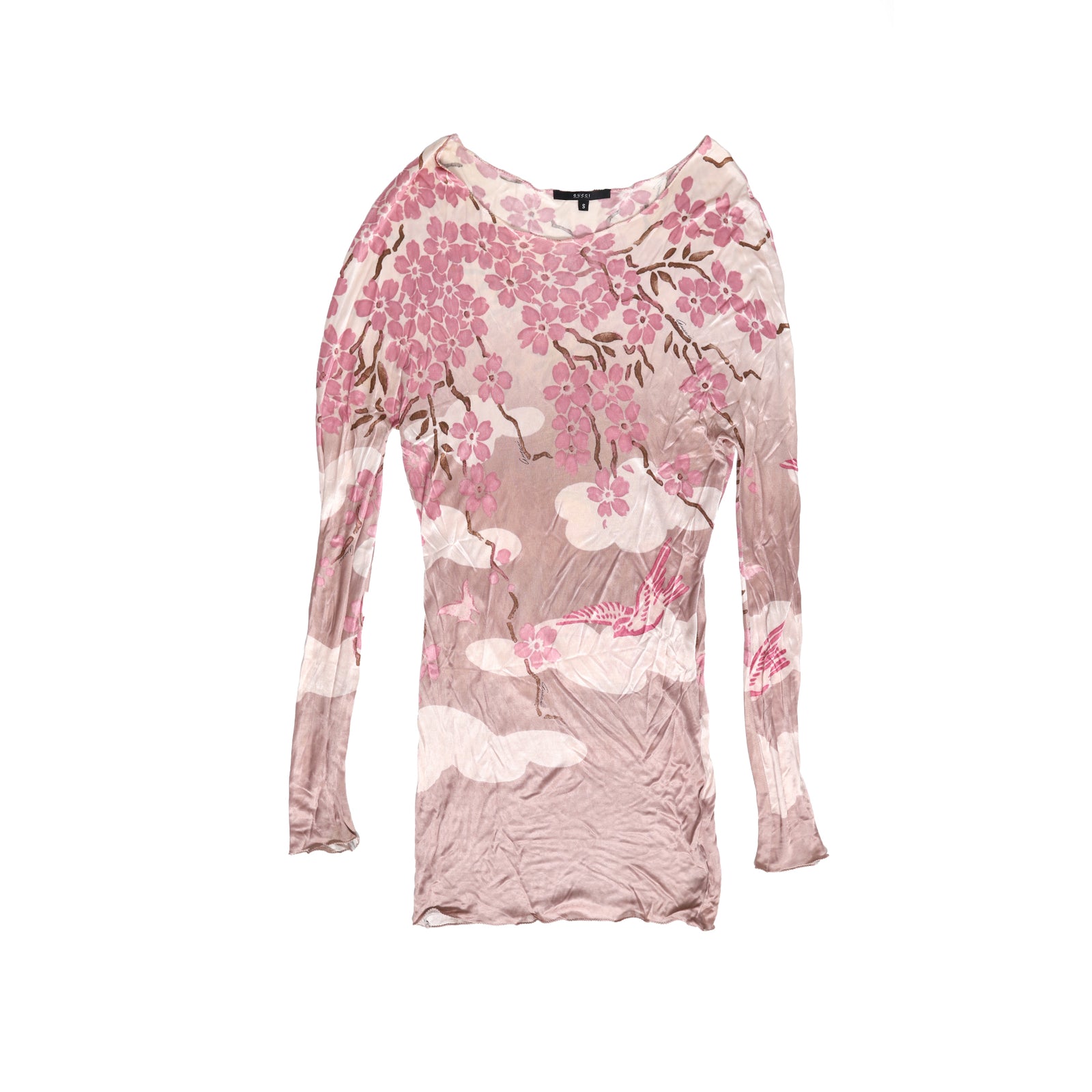 Gucci SS03 by Tom Ford Runway Cherry Blossom Dress