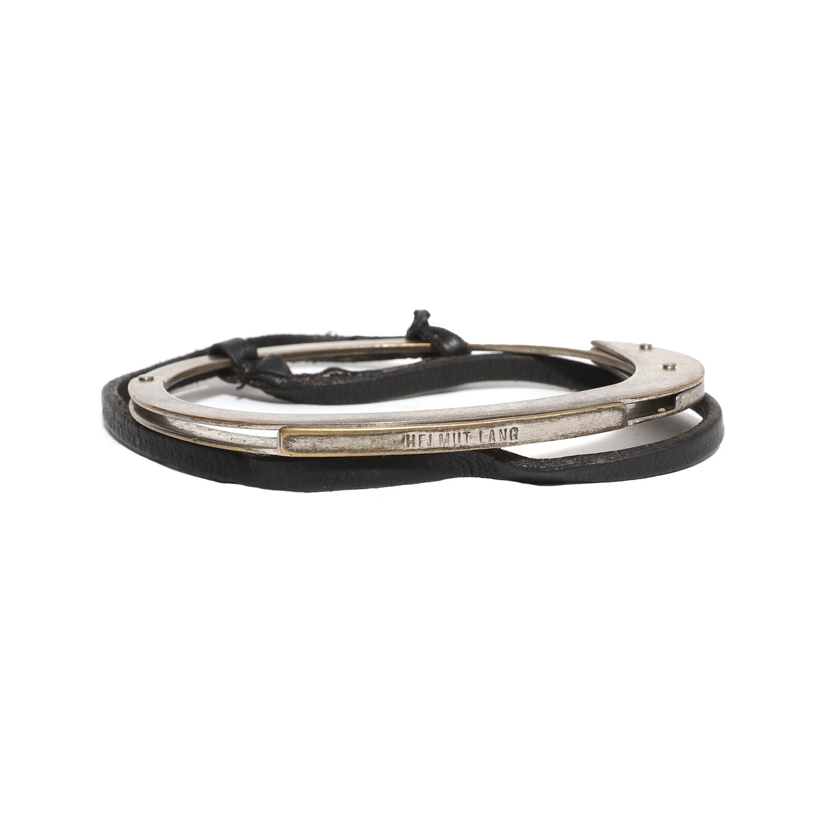 Helmut Lang SS04 Handcuff Bracelet With Leather Detail