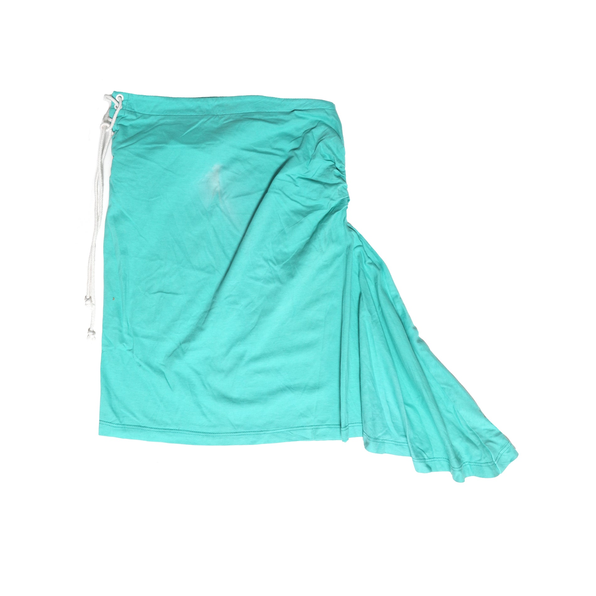 Thierry Mugler 90s Turquoise Lace-Up Skirt