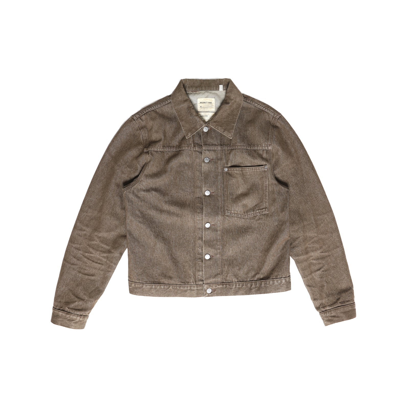 Helmut Lang Archival Vintage Stained One Pocket Trucker Jacket