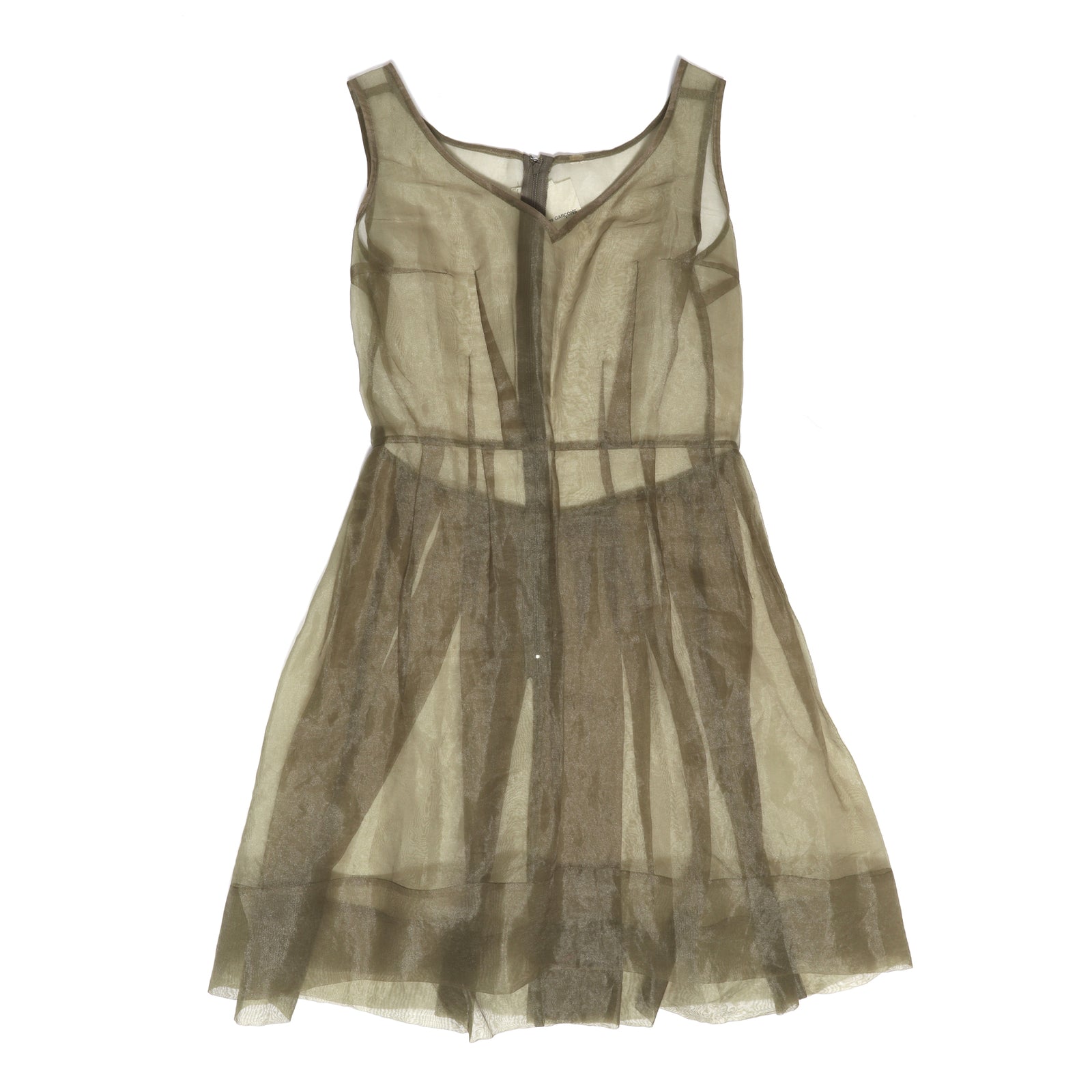 Comme des Garcons SS99 Olive Sheer Dress