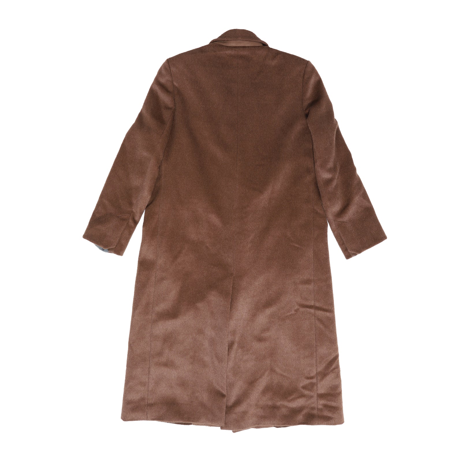 Berluti by Sartori Double Breasted Brown Baby Lama Hair Coat