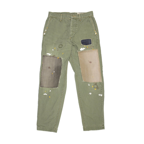Kapital Military Patchwork Paint Splatter Pants