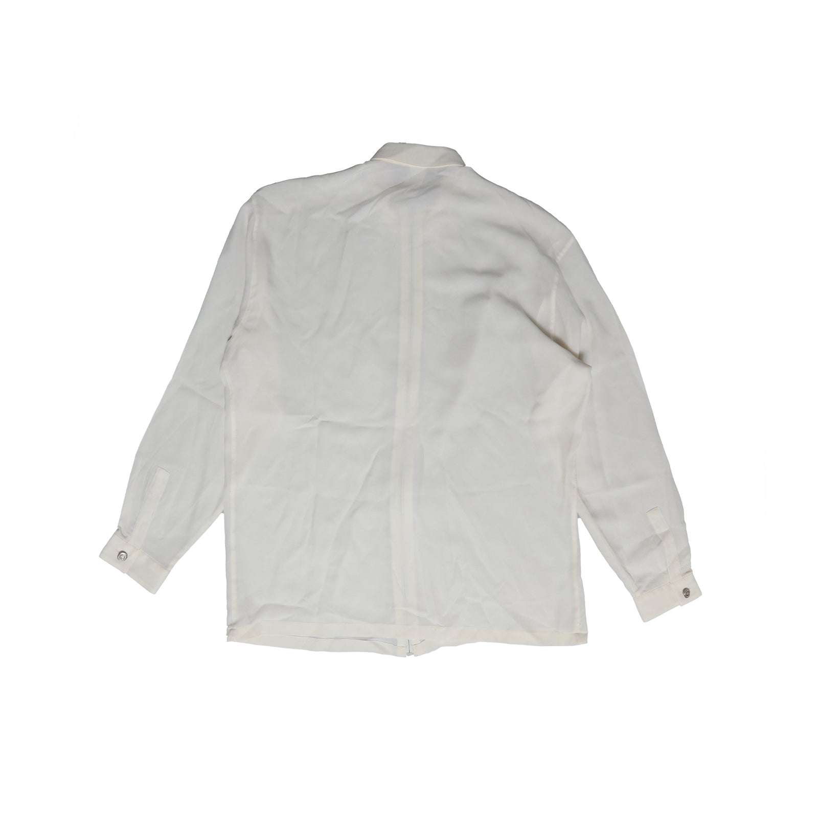 Gianni Versace SS96 Medusa Zip Oversized Silk Shirt