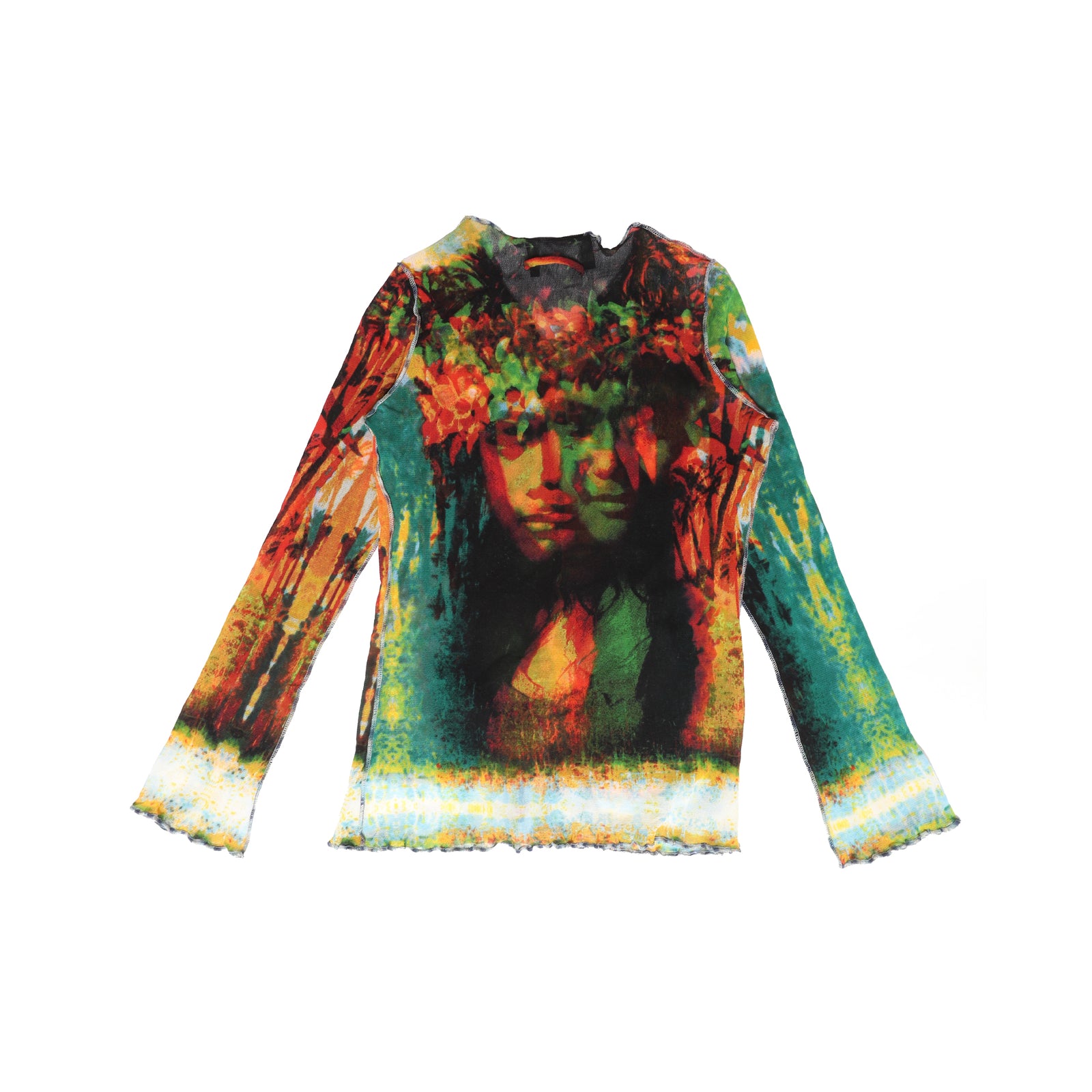 Jean Paul Gaultier SS00 Psychedelic Mesh Blouse