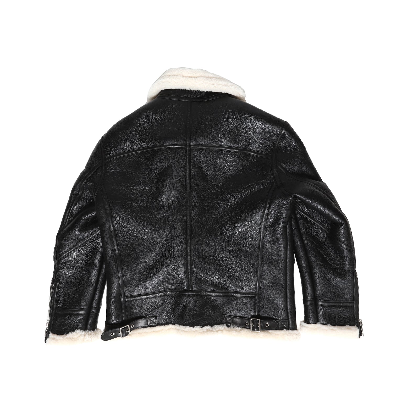 Burberry Shearling Aviator Leather Jacket