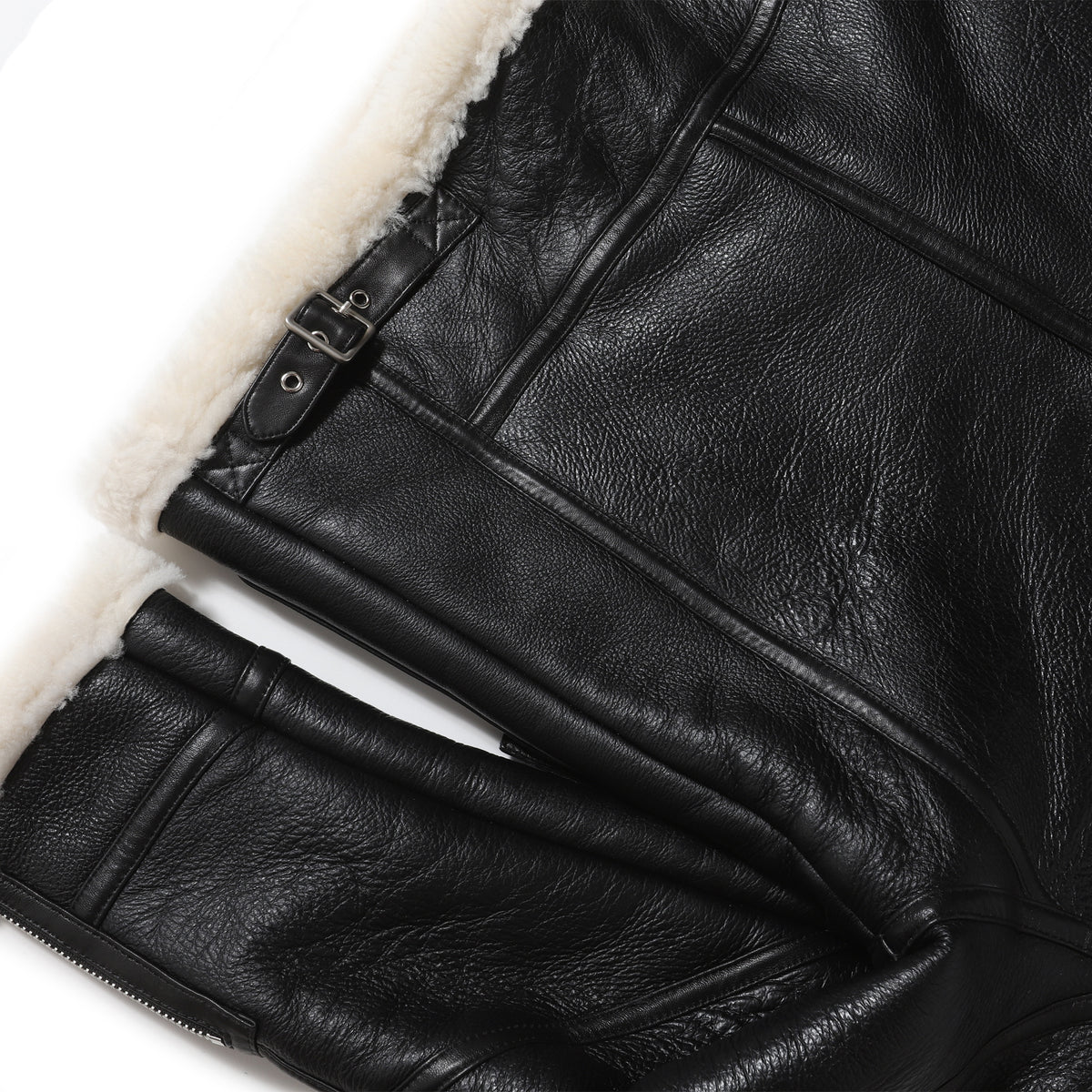 Burberry Shearling Aviator Leather Jacket