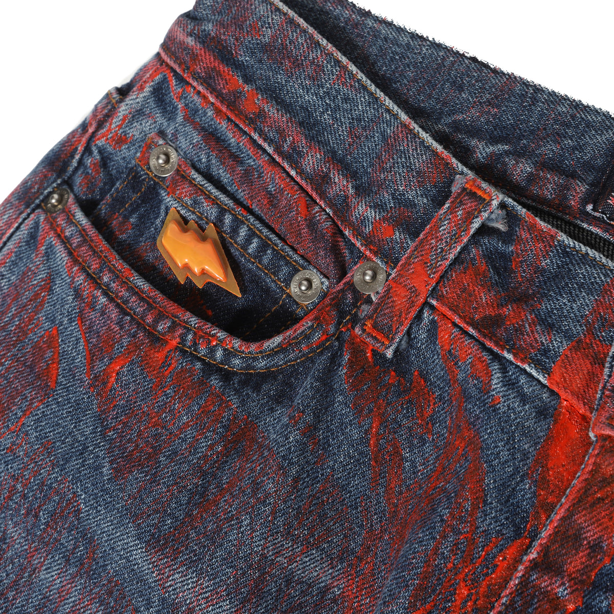 Walter van Beirendonck Wild & Lethal AW97 Trash Painted Denim