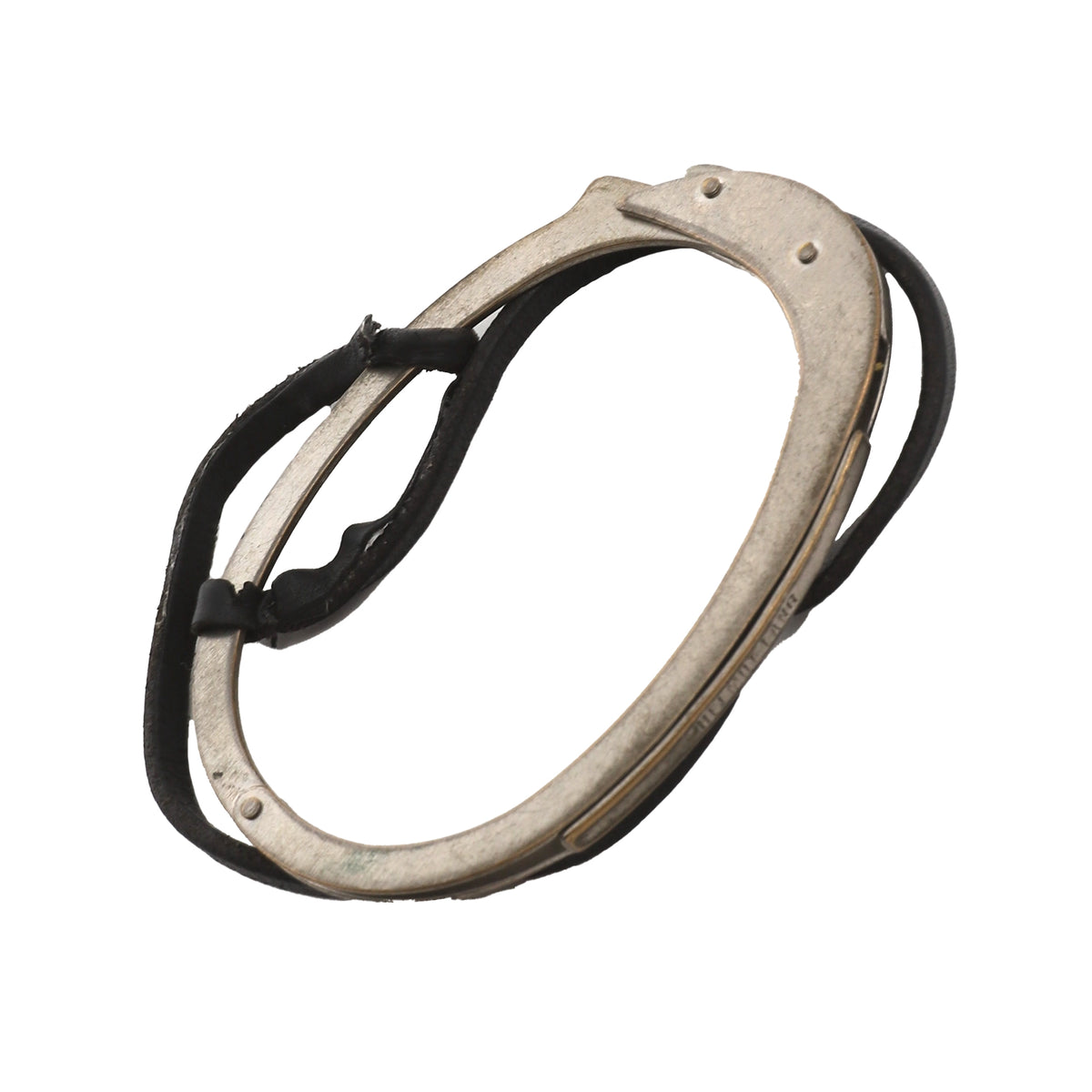 Helmut Lang SS04 Handcuff Bracelet With Leather Detail