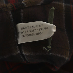 Saint Laurent Paris FW13 Runway Oversized Flannel Shirt