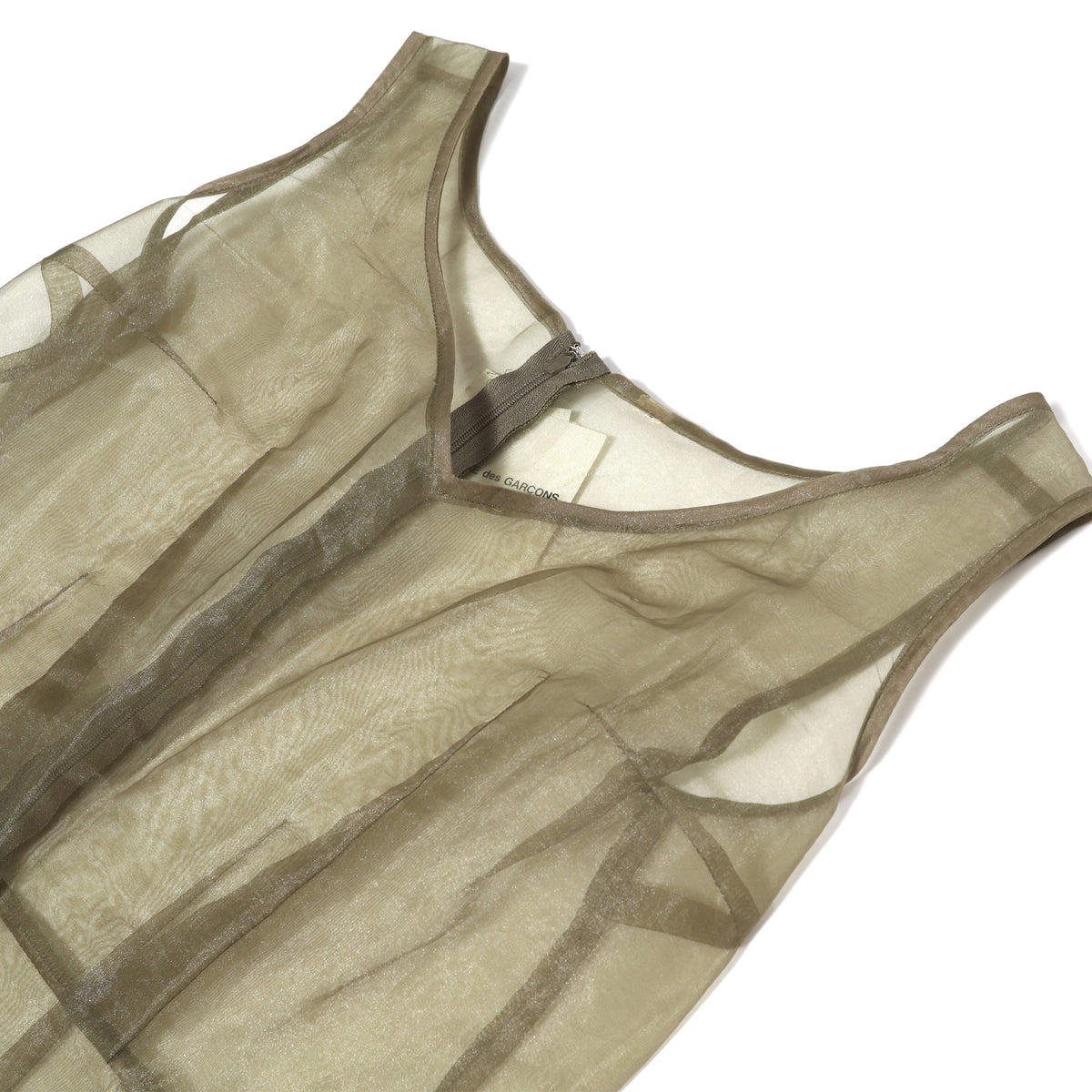 Comme des Garcons SS99 Olive Sheer Dress