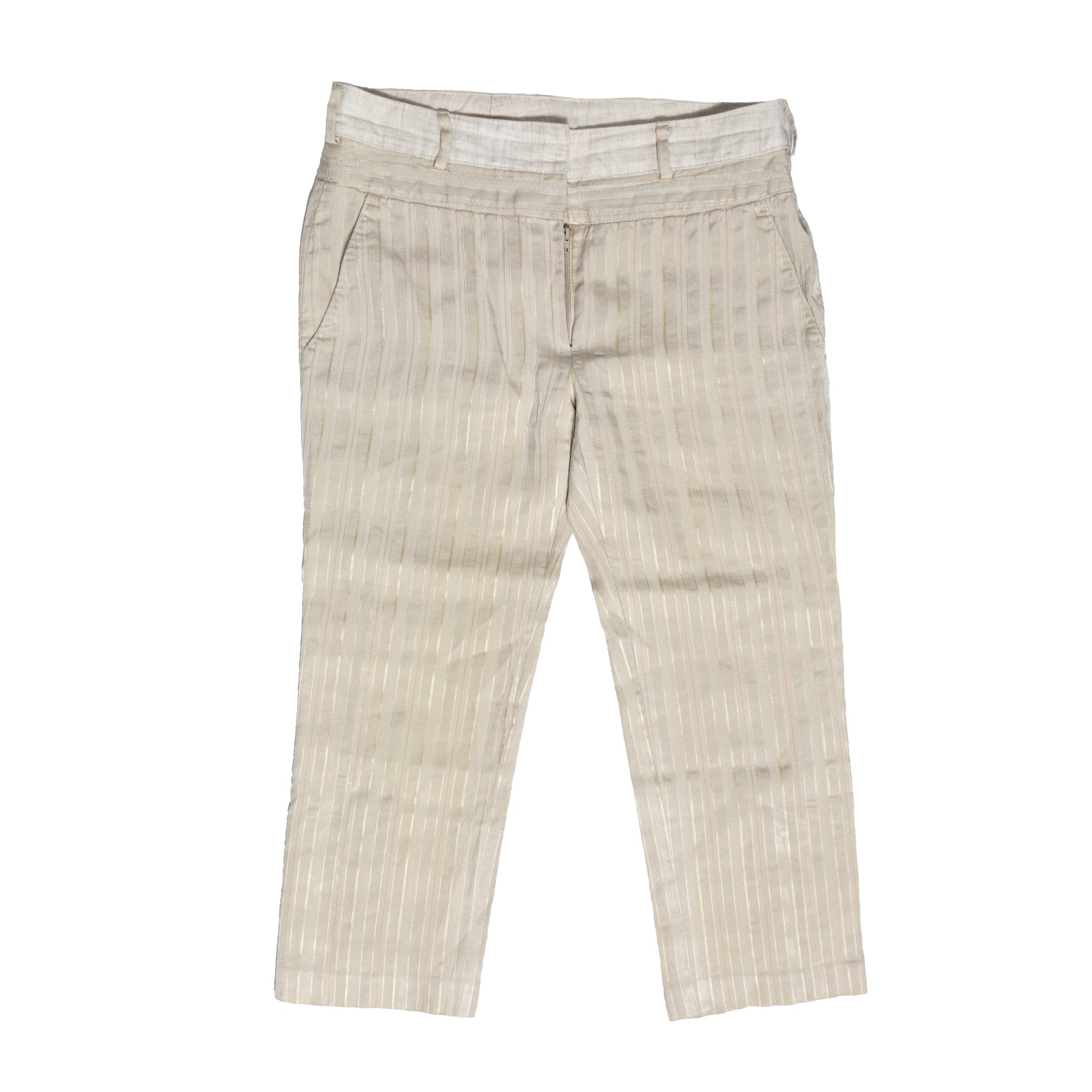Alexander McQueen 90s Double Waistband Striped Pants